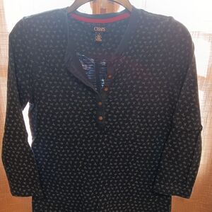 Chaps Navy and Red Patterned Shirt